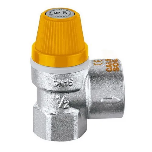 Caleffi Sicherheitsventil, Solar 1/2" x 3/4", 2,5 bar, verchr TÜV geprüft