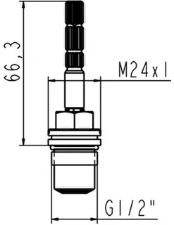 Ideal Standard Keramikoberteil für UP-Ventil 1/2", linksschließend – Bild 2