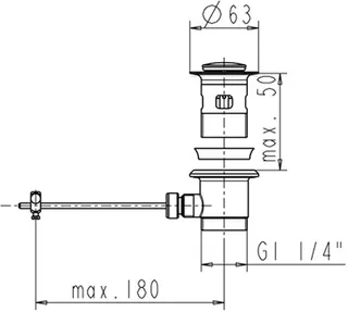 Ideal Standard Universal Ablaufgarnitur, 1 1/4" chrom – Bild 2