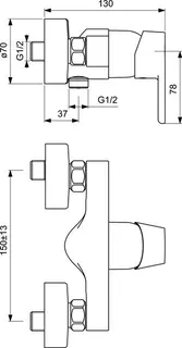 Ideal Standard Ceravito Brausearmatur, Aufputz – Bild 2