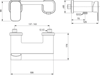 Ideal Standard TONIC II Brausearmatur, Aufputz – Bild 2
