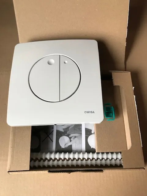 Wisa Bedienungsplatte Gaia DF, weiß Zweimengenspülung, für UP-SPK Quadro