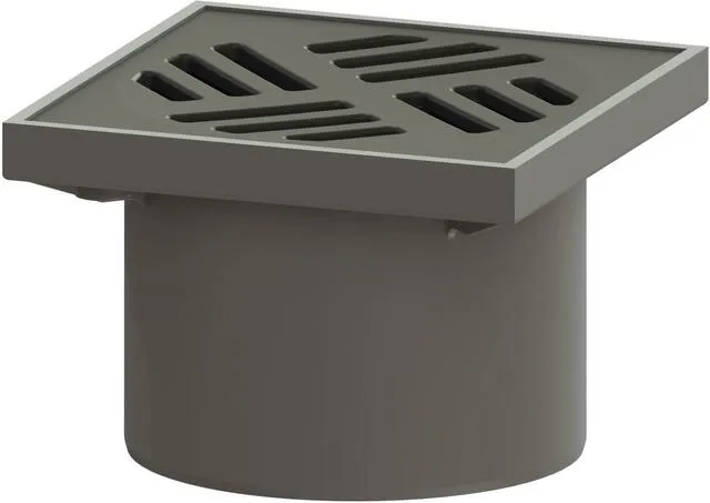 Kessel System 125 ABS Aufsatz 48193 150 x 150 mm Kst Rost schwarz