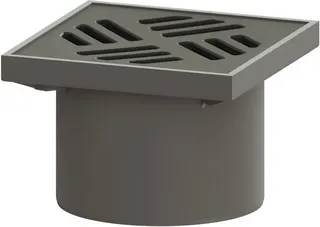 Kessel System 125 ABS Aufsatz 48193 150 x 150 mm Kst Rost schwarz