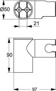 Ideal Standard Brausehalter IDEALRAIN, schwenkbar chrom – Bild 2