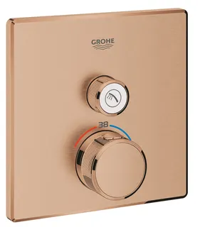 Grohe Grohtherm SmartControl Thermostat mit 1 Absperrventil (warm sunset gebürstet)