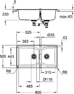 Grohe K700 Kompositspüle ( granit grau) – Bild 2