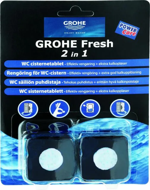 Grohe Fresh Tabs (2 Stück), Reinugungswürfel für Spülkasten