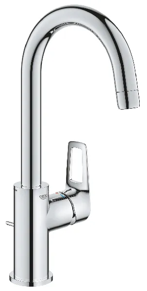 Grohe BauLoop Waschtischbatterie (chrom), hoher Auslauf, mit Ablaufgarnitur