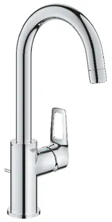 Grohe BauLoop Waschtischbatterie (chrom), hoher Auslauf, mit Ablaufgarnitur