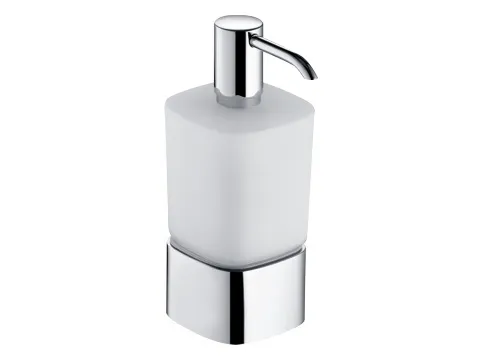 Keuco Elegance Lotionspender Tischmodell mit Opalglas chrom