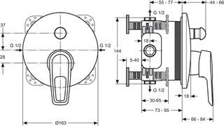 Ideal Standard CeraMix Blue Badearmatur für Wandeinbau – Bild 2