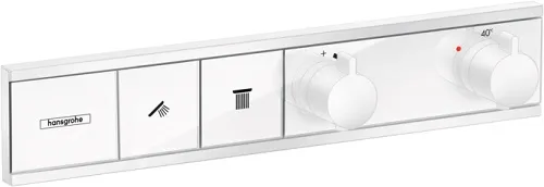 Hansgrohe RainSelect Thermostat Unterputz für 2 Verbraucher (mattweiß)