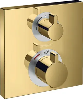 Hansgrohe Ecostat Square Thermostat Unterputz für 2 Verbraucher (polished gold optic)