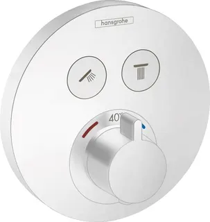 Hansgrohe ShowerSelect S Thermostat Unterputz für 2 Verbraucher (mattweiß)