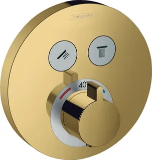 Hansgrohe ShowerSelect S Thermostat Unterputz für 2 Verbraucher (polished gold optic)