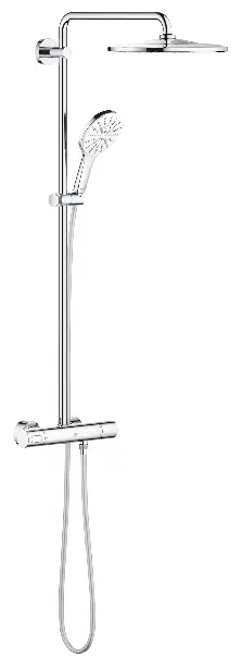 Grohe Rainshower SmartActive 310 Duschsystem mit Thermostatbatterie für die Wandmontage (moon white)