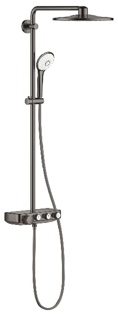 Grohe Euphoria SmartControl System 310 Duo Duschsystem mit Thermostatbatterie für die Wandmontage (hard graphite)
