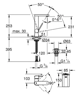Grohe GROHE Plus Einhand-Waschtischbatterie DN 15 L-Size (chrom) – Bild 2