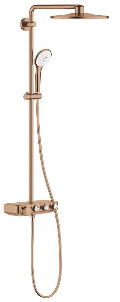 Grohe Euphoria SmartControl System 310 Duo Duschsystem mit Thermostatbatterie für die Wandmontage (warm sunset gebürstet)