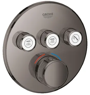 Grohe Grohtherm SmartControl Thermostat mit 3 Absperrventilen (hard graphite) – Bild 1