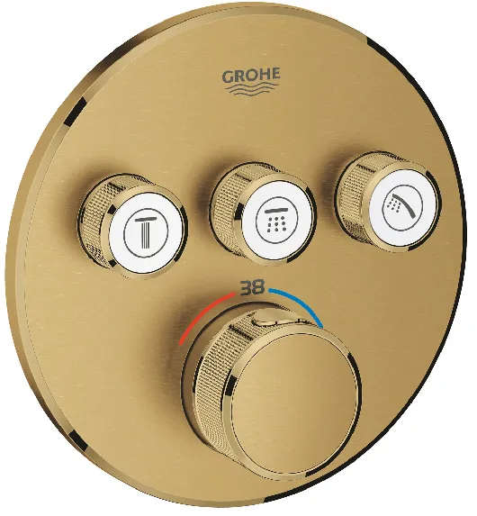 Grohe Grohtherm SmartControl Thermostat mit 3 Absperrventilen (cool sunrise gebürstet)