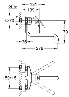 Grohe Eurosmart Einhand-Spültischbatterie, DN 15 (chrom) – Bild 2