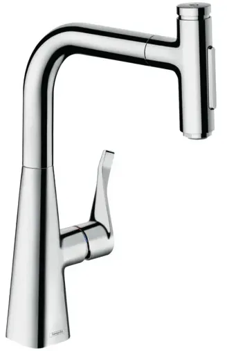 Hansgrohe Metris Select M71 Einhebel-Küchenmischer 240, Ausziehbrause, 2jet, sBox (chrom)