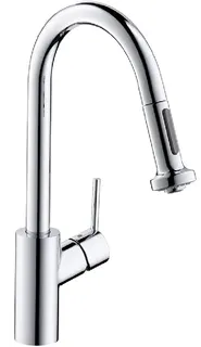 Hansgrohe Talis M52 Einhebel-Küchenmischer 220, Vorfenstermontage, Ausziehbrause, 2jet, sBox (chrom)