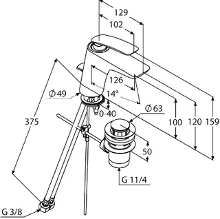 Kludi Balance Waschtisch-Einhandmischer DN 10 (mattschwarz/chrom) – Bild 2