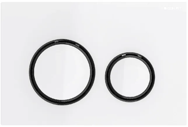 Geberit Sigma21 Betätigungsplatte für 2-Mengen-Spülung (weiß, schwarzchrom)
