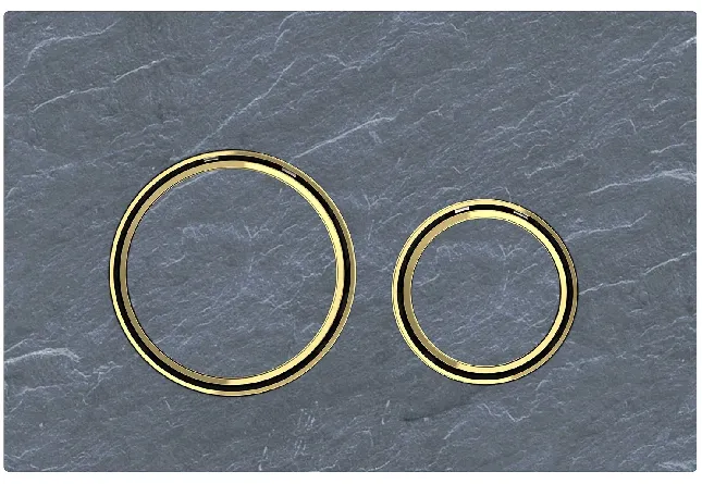 Geberit Sigma21 Betätigungsplatte für 2-Mengen-Spülung (mustang schiefer, messing)