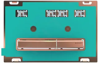 Geberit Sigma50 Betätigungsplatte, 2 Mengenspülung (rotes Gold/ ohne Füllung)