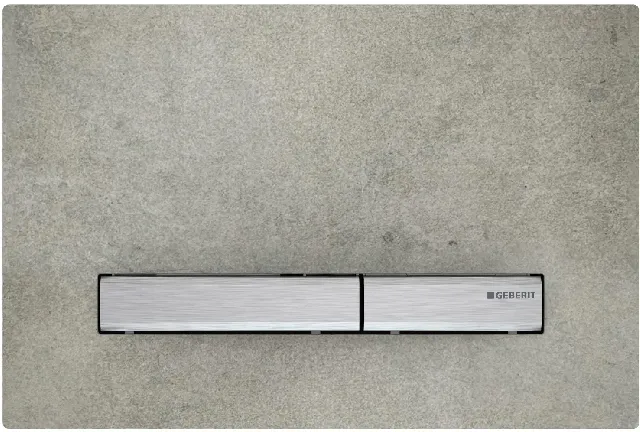 Geberit Sigma 50 Betätigungsplatte für 2-Mengen-Spülung (betonoptik/verchromt)