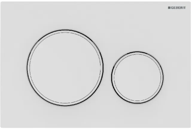 Geberit Betätigungsplatte Sigma 20 für 2 Mengen-Spülung (weiß matt/weiß)