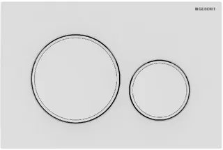 Geberit Betätigungsplatte Sigma 20 für 2 Mengen-Spülung (weiß matt/weiß)