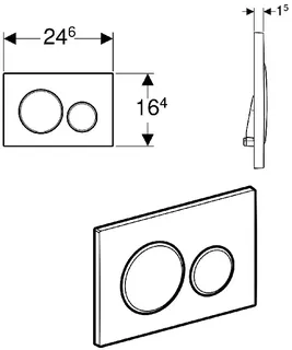 Geberit Betätigungsplatte Sigma 20 für 2 Mengen-Spülung (weiß matt/weiß) – Bild 2