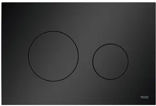 Tece TECEloop WC-Betätigungsplatte für Zweimengentechnik (schwarz matt)