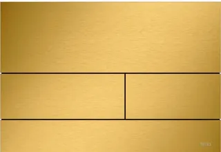 Tece TECEsquare II Metall WC Betätigungsplatte für Zweimengentechnik (brushed gold optic)