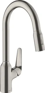 Hansgrohe Focus M42 Einhebel-Küchenmischer 220, Ausziehbrause (edelstahl finish)