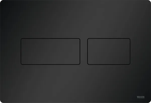 Tece TECEsolid WC-Betätigungsplatte für Zweimengentechnik (schwarz matt)