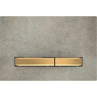 Geberit Betätigungsplatte Sigma50, für 2-Mengen-Spülung (Messing, Betonoptik)
