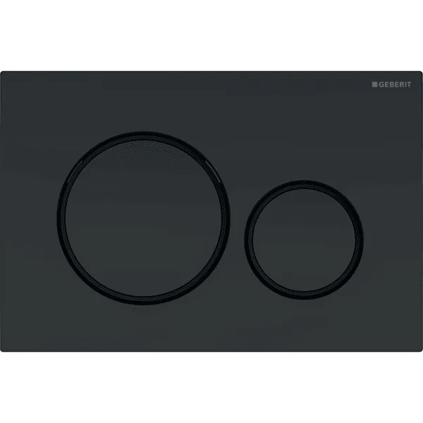 Geberit Betätigungsplatte Sigma20, für 2-Mengen-Spülung (schwarz matt lackiert, beschichtet)
