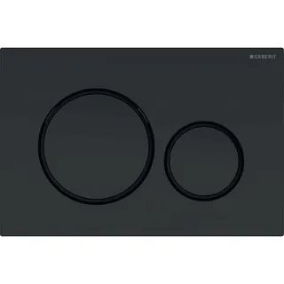 Geberit Betätigungsplatte Sigma20, für 2-Mengen-Spülung (schwarz matt lackiert, beschichtet)