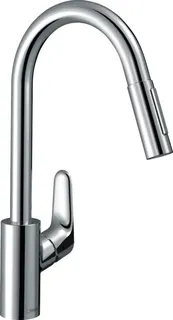 Hansgrohe Focus M41 Einhebel-Küchenmischer 240, Ausziehbrause (chrom)