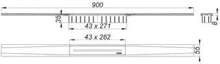 Dallmer Duschrinne CeraFloor Pure, edelstahl, 900 mm – Bild 2