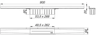 Dallmer Duschrinne CeraWall Pure, Edelstahl, 900mm – Bild 2