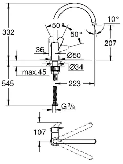 Grohe K200 Bau Spülen-Bundle mit BauEdge Spültischbatterie – Bild 3