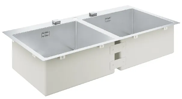 Grohe K800 Edelstahl-Einbauspüle 102,4 x 51 cm mit 2 Becken