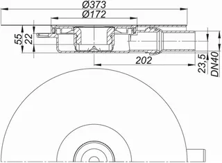 Dallmer Ablaufgehäuse DallDrain Plan, flache Gehäuseform DN 40 – Bild 2